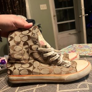 Retired Coach Poppy high tops that fold over! Size 8
